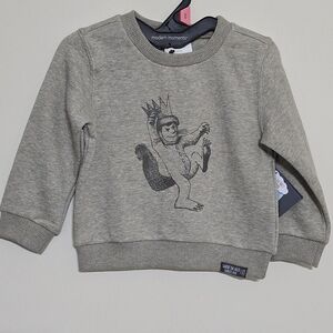 Modern Moments Kids Gray Sweatshirt with Playful Design